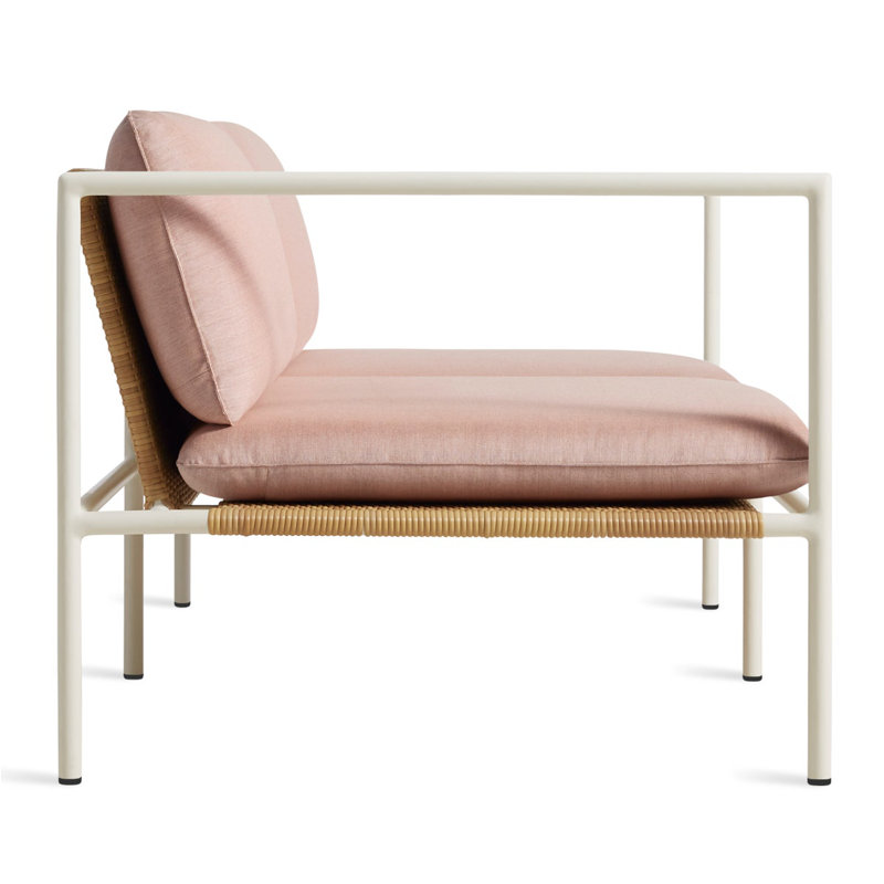 Dog Days Outdoor 2 - Seat Loveseat, Sunbrella Blush, White
