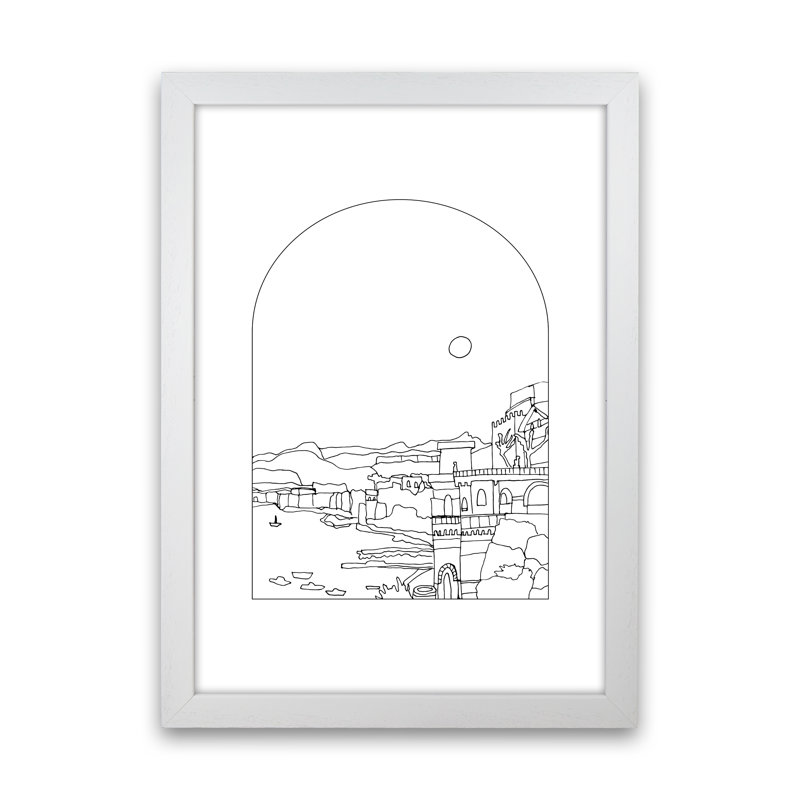 Sorrento by Planeta444 - Print, 63cm H x 46cm W x 3cm D, White Framed