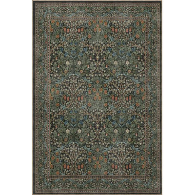 Botanical Modern Woven Base Machine Washable Area Rug
