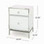 2 Drawer Bedside Table, White, Elegant