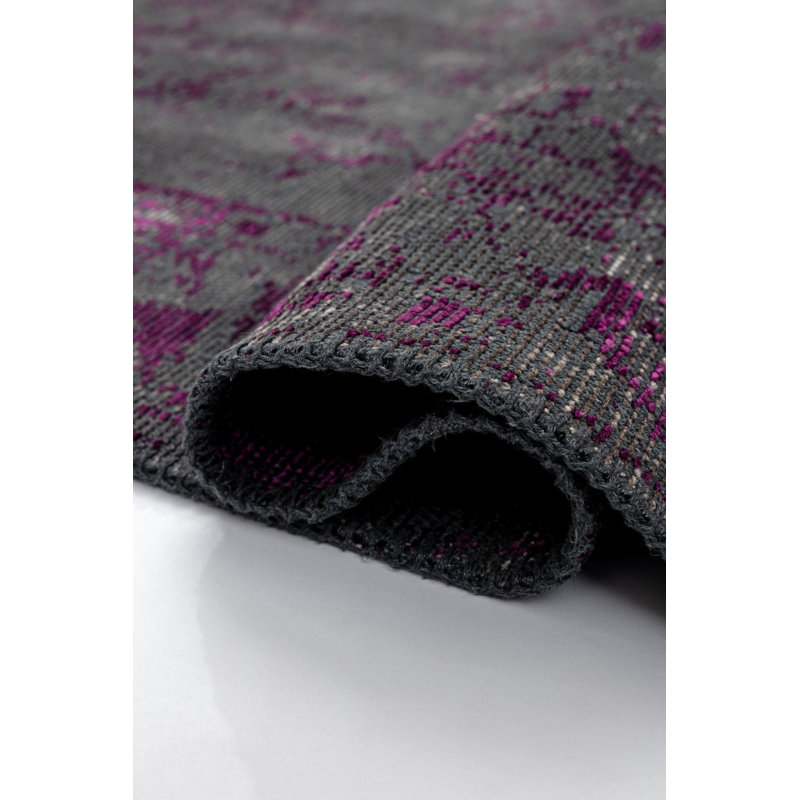 Rapture Gray/Purple Oriental Luxury Area Rug, Rectangle 7'10" x 11'2"