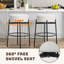 Tabouret de comptoir pivotant rembourré avec structure en métal-36550071