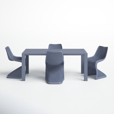 Farrah 86'' Rectangular 4 - Person Outdoor Dining Set