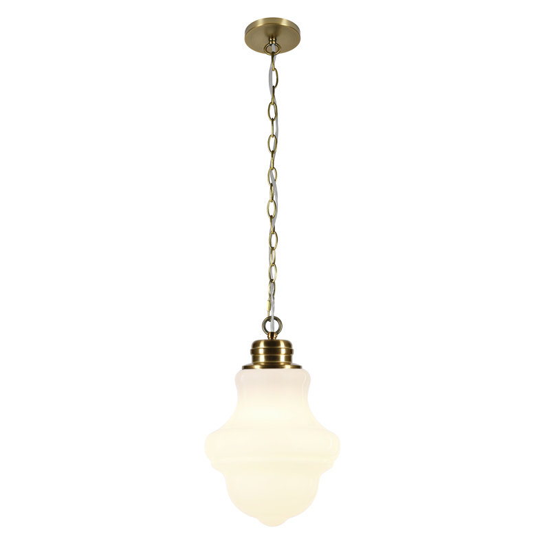 Annie 1 - Light Single Pendant, Brass, White