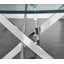 Tierra Modern Chrome Metal & Glass Round Dining Table Set with 4 Modern Faux Leather Chairs-590349619