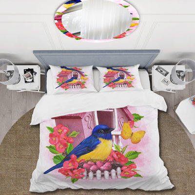 Red/Blue/Yellow Microfiber Duvet Cover Set
