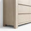 Commode 6 tiroirs 55 po avec grand rangement, commode avec station de charge pour chambre à coucher, salon, chêne clair