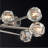 Modern Sputnik Chandelier, Black/Antique Brass/Silver Iron Ceiling Light with Crystal Shades-1403915667