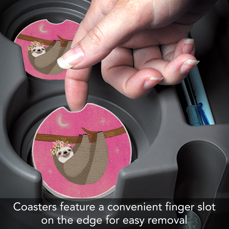 Sous-verre rose pour voiture