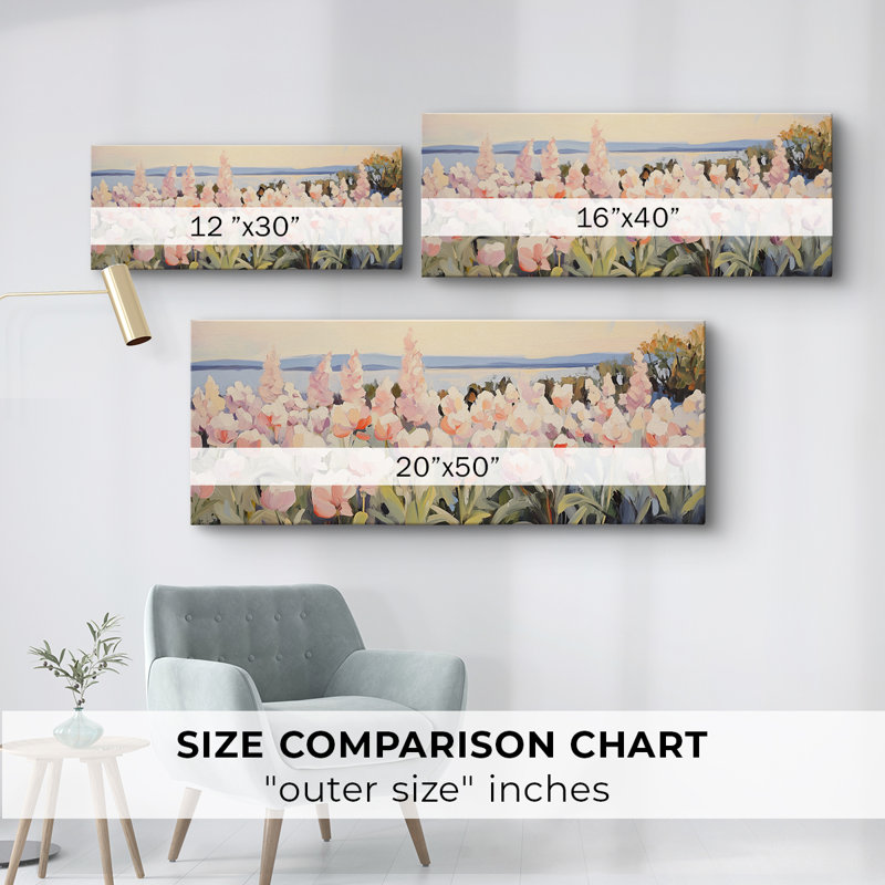 Botanical Series-CCXCIX- Toile tendue avec châssis - Prêt à accrocher, H 12 po x l 30 po