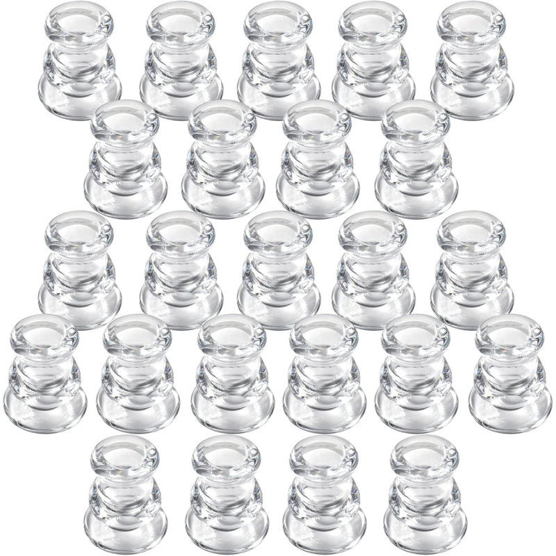 Clear Glass Candlestick Holders  Taper Candle Holders Bulk For Pillar Candles, Taper Candles, Glass Candle Holders For Wedding, Party&Festival