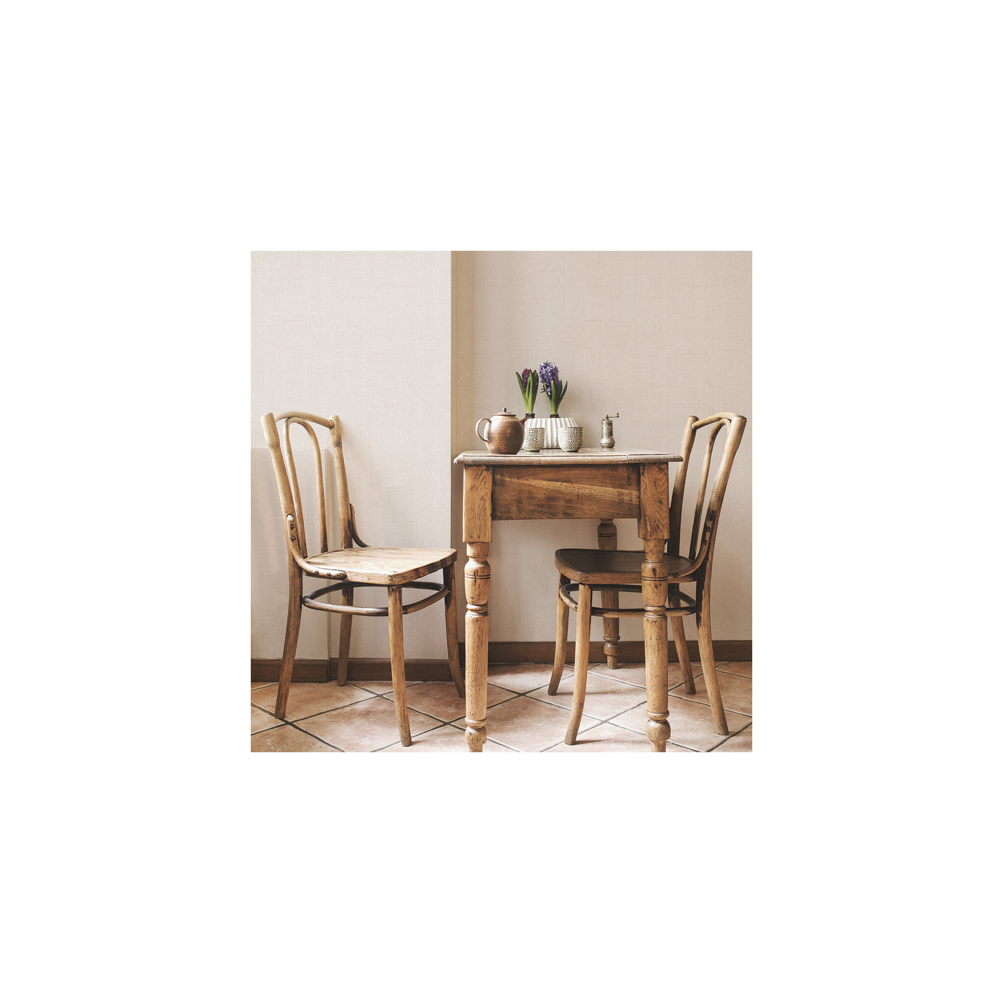 Faux Burlap Peel and Stick Wallpaper, Beige, 20.5" W x 33' L