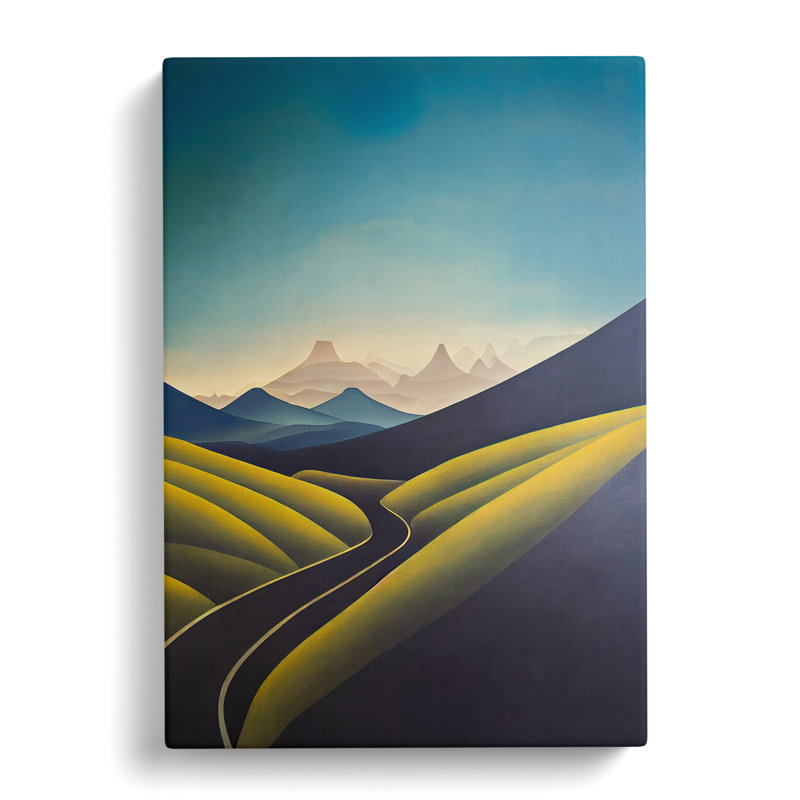 Mountain Valley Landscape No.2 - Wrapped Canvas, 50cm H x 35cm W x 3cm D