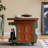47.09"Brown Solid Wood Mobile Coffee Table