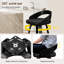 Swivel Upholstered Counter Stool with Metal Frame