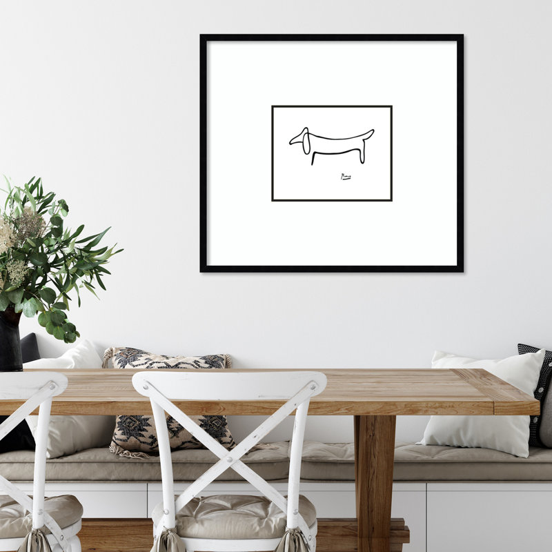 «Le Chien» par Pablo Picasso - reproduction d'un seul cadre, L 31 po x H 28 po