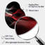 Horloge murale abstraite rouge et noire Contemplative II - Vagues-105483790