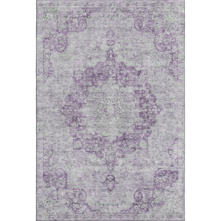 Premium Machine Washable Larock AMF1238 Global Rug