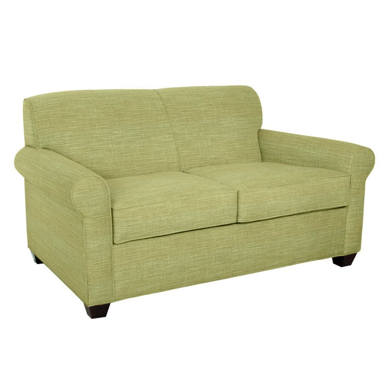 Finn 59" Rolled Arm Loveseat, BM Cherry, Archetype Quartz