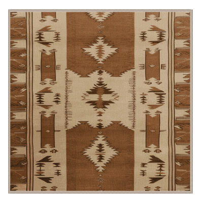 Tapis brun lavable à la machine