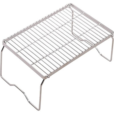9" Portable Charcoal Grill, 304 Stainless Steel Folding Fire Pit Grill