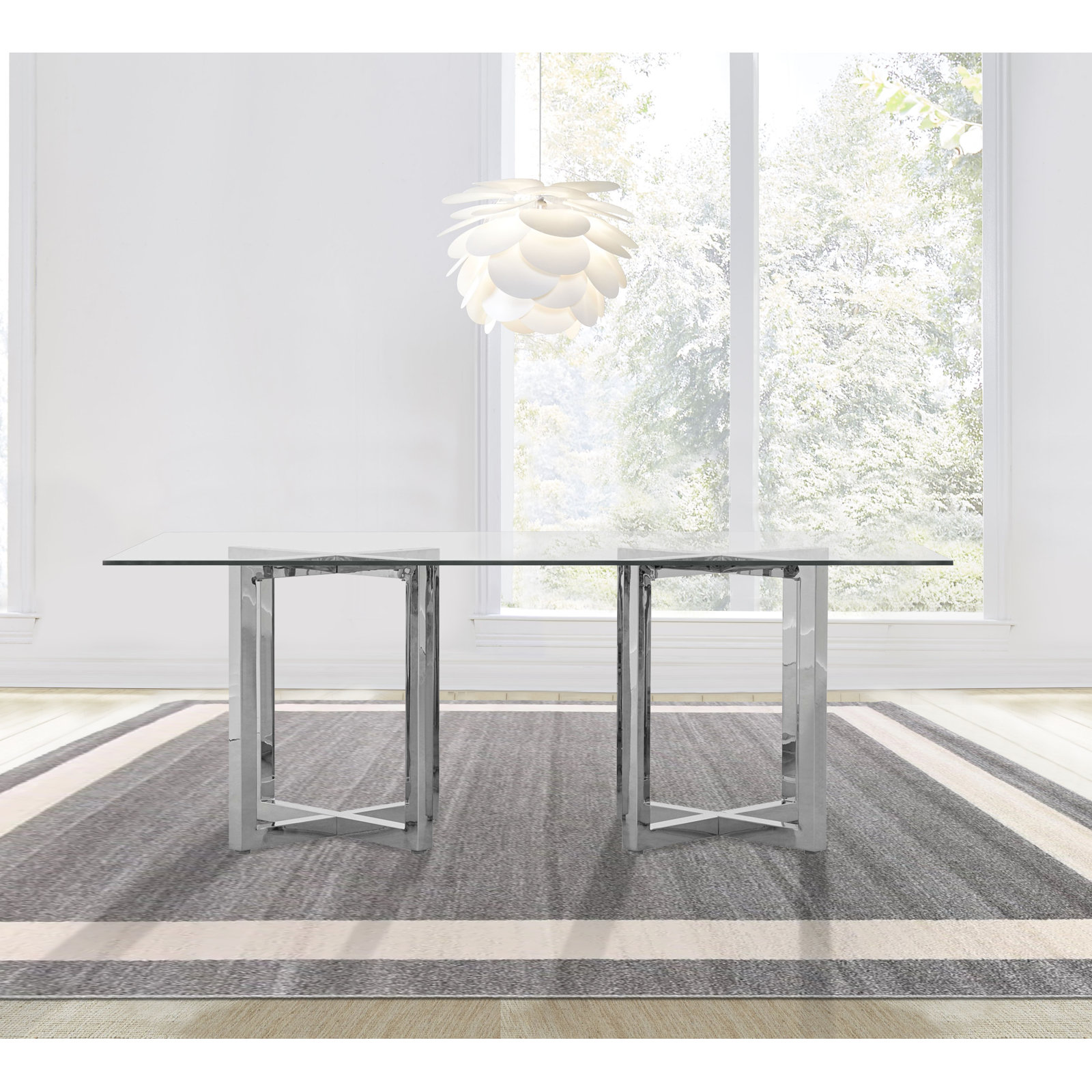 Dern 40" Glass Dining Table