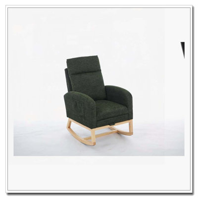 Chaise berçante avec pieds en bois massif