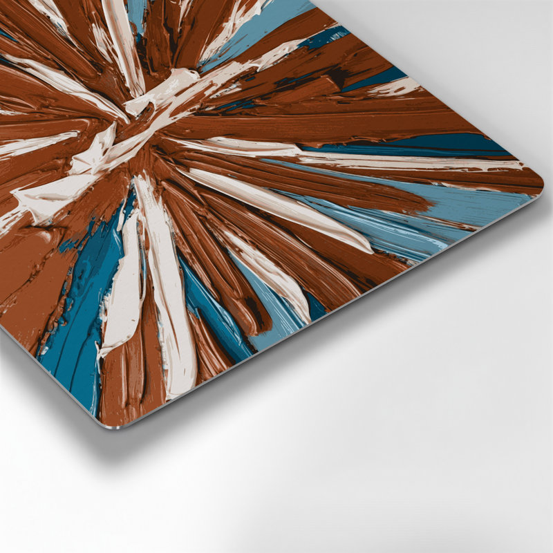 Neo Expressionism 74 Brown Metal Wall Art, 16" H x 16" W
