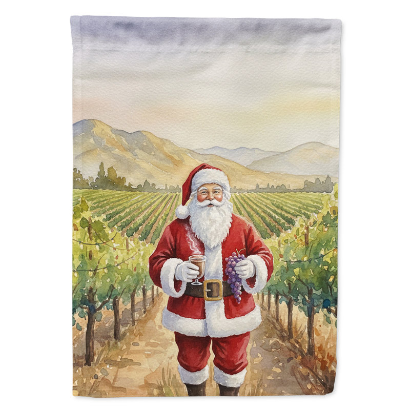 Drapeau du Père Noël dans le vignoble, House Size, Santa in the Vineyard