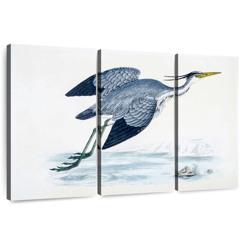 Brampt Soaring Blue Heron, 48" H x 74" W