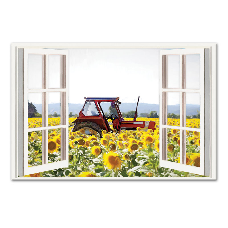 Ensemble de toile pour fenêtre de tracteur tournesol Kirkpatrick, H 24 po x l 36 po x P 1,25 po