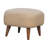 Solid Wood Boucle Cream Square Footstool