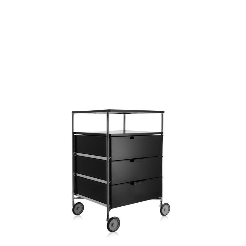 Mobil Drawer Storage, 3 Hi, With Wheels, Translucent Cobalt