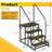 4 Steps Rv Steps With 2 Handrails, Non-slip Hot Tub Steps, Mobile Home Stairs With Non-skid Tapes, Outdoor Steps For Spa Pool, Camper, Travel Trailers, Porch