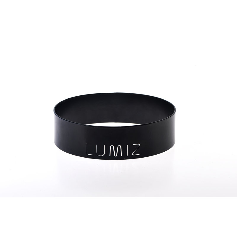 Anneau en métal Lumiz, noir - petit, H 1,5 po x l 5 po x P 5 po