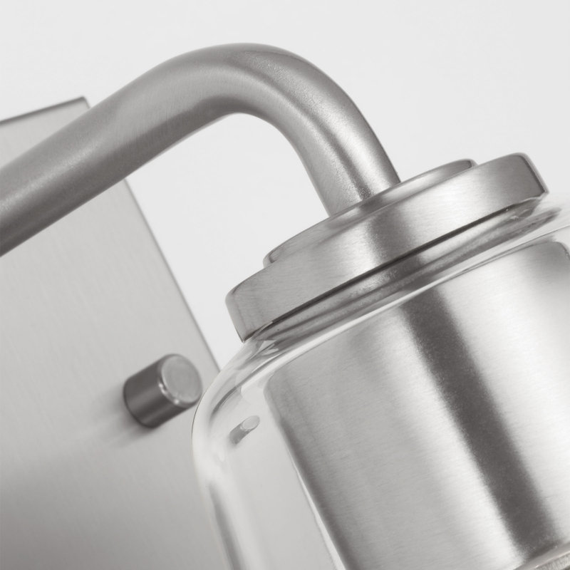 Miles Small Vanity from Generation Lighting , Clear, Brushed Nickel