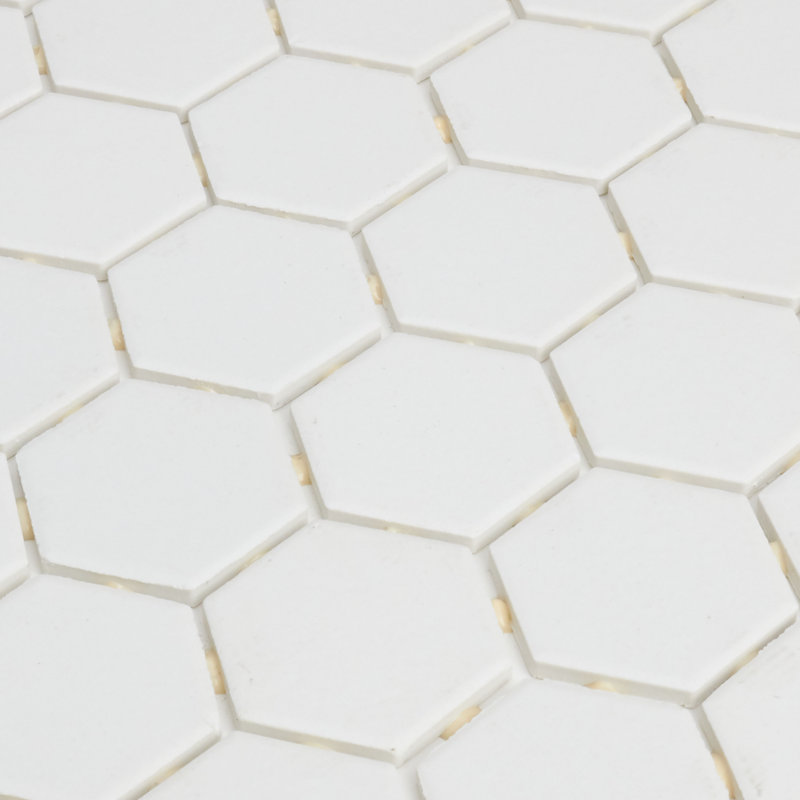 Dalton 12" x 24" Porcelain Mosaic Tile, Arctic White