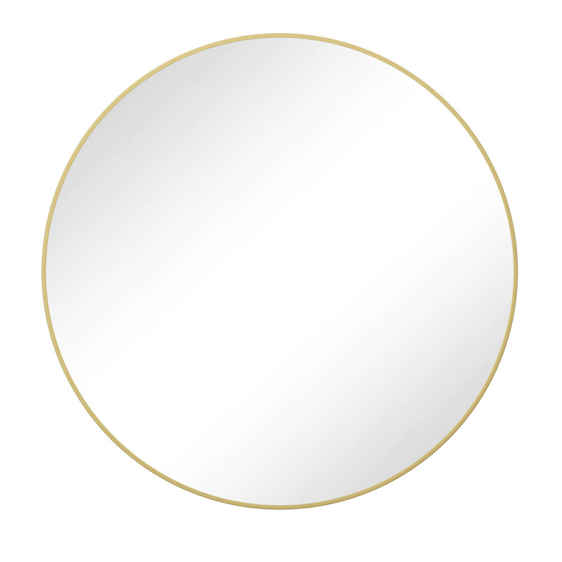 Miroir de salle de bain 36 po avec cadre en métal doré - pour la chambre à coucher et le salon