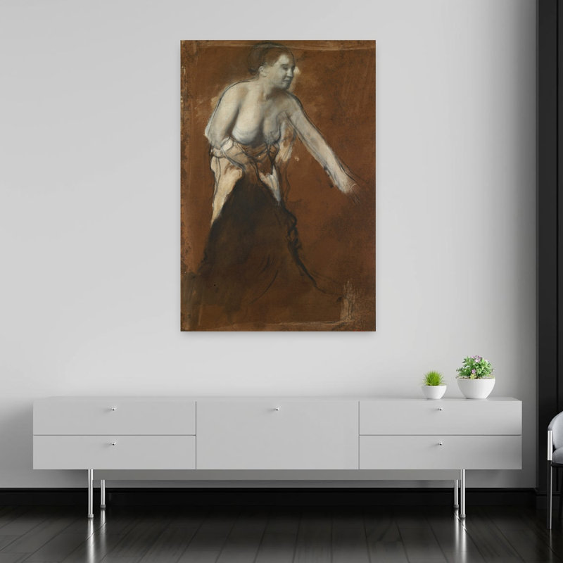 Woman Washing Herself, C.1866-68 Impressionist Abstract Contemporary Wall Art Print - Print, 152.4cm H x 101.6cm W