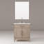 Meuble-lavabo simple en chêne gris 30 po Large avec comptoir en marbre, miroir 28 et robinet inclus, scellé pour un plateau Grace Grace, robinet, sophistication prolongée-1898519626