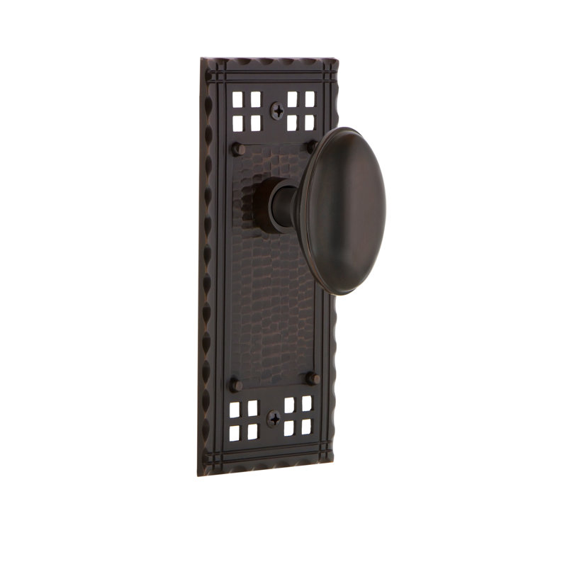 Plaque artisanale avec bouton de porte Homestead, Bronze intemporel