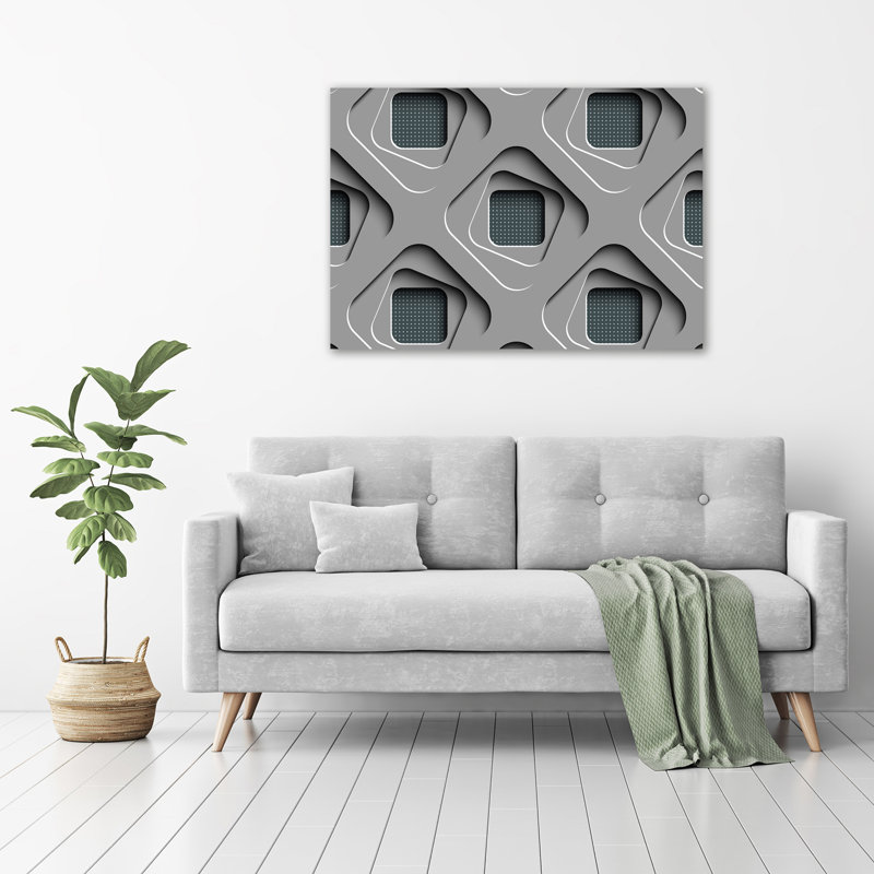 Glass Print Wall Art 100X70cm Image Printed On Glass Decorative Wall Picture Behind Toughened / Tempered Safety Real Glass For Kitchen & Living Room Theme:3D Abstraction