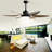 54 Inch Indoor Ceiling Fan With Dimmable Led Light ABS Blades Remote Control Reversible DC Motor For Living Room