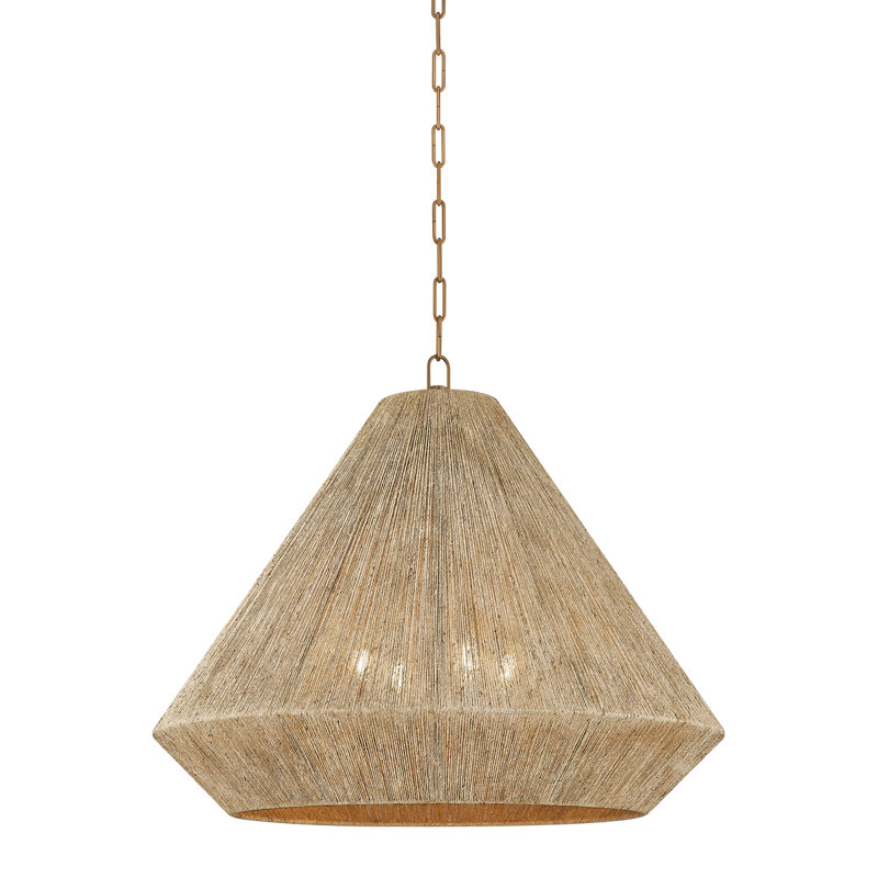 Keats Pendant, 24.75" H x 30" W x 30" D, Patina Brass, 4 Lights
