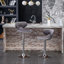 Tabouret de bar pivotant rembourré en velours, ensemble de 2-1423717512