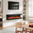 Wall-Mounted Electric Fireplace With Led Lighted Mantel, 3-Sided Glass Electric Fireplace Insert with Adjustable Flame And Remote Control-896582487