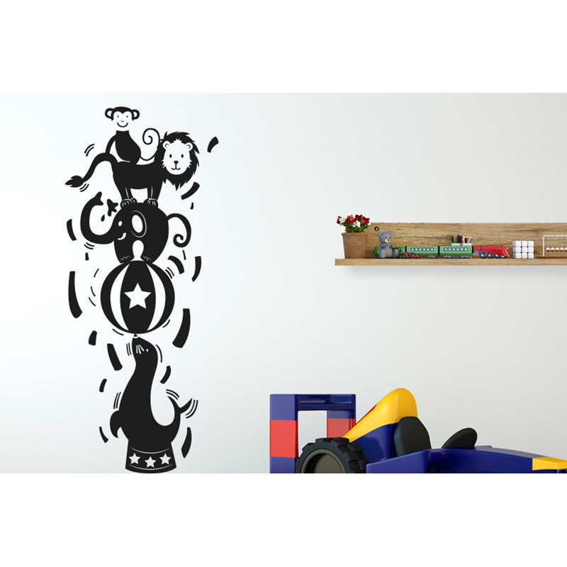 Animals Wall Decal, Black