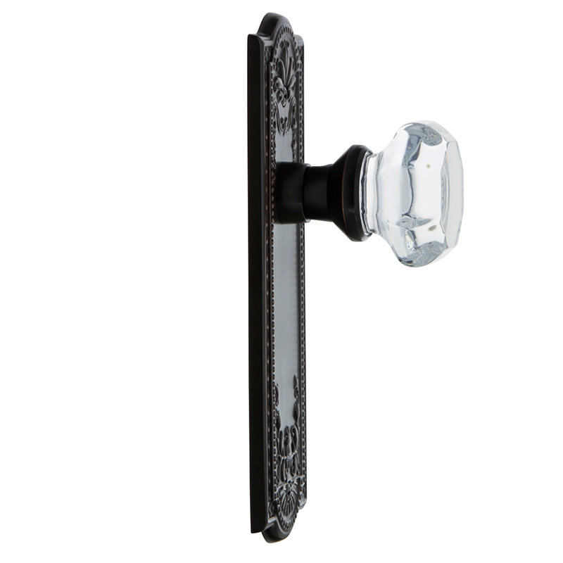 Meadows Plate with Waldorf Door Knob, Timeless Bronze