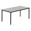 Table basse contemporaine contemporaine en métal gris, parfaite pour les petits salons et les décors modernes.-699199388-699199389