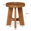 Solid Wood Pedestal End Table